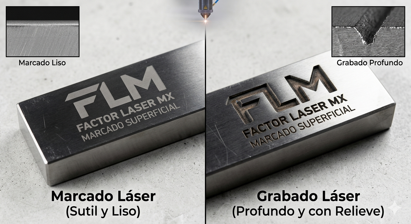 ¿Grabado o marcado láser? Conoce la diferencia