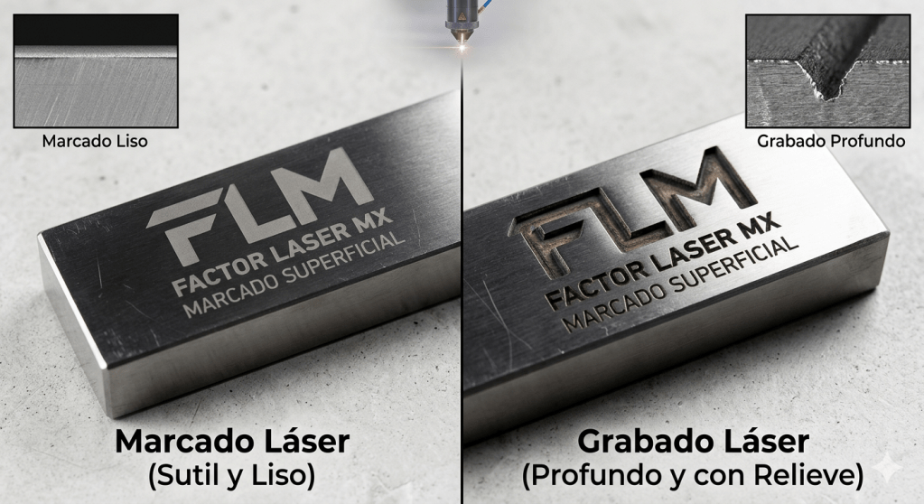 ¿Grabado o marcado láser? Conoce la diferencia